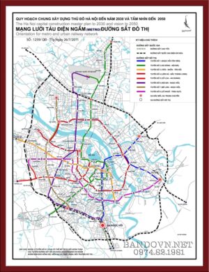 Bản đồ QH đường sắt đô thị HN