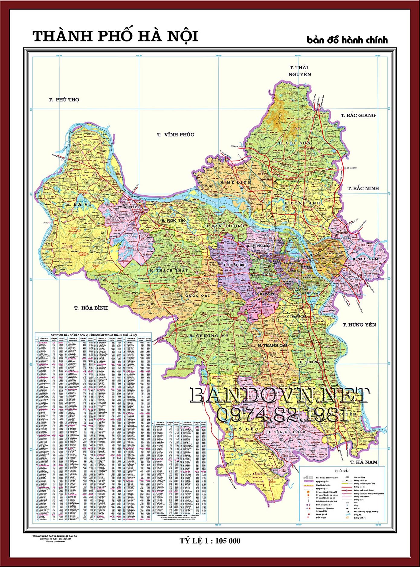 Bản đồ hành chính hà nội