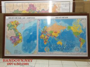 Bản đồ thế giới ghép bản đồ Đông Dương