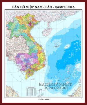 Bản đồ Việt Nam - Lào - Campuchia - VNLC2