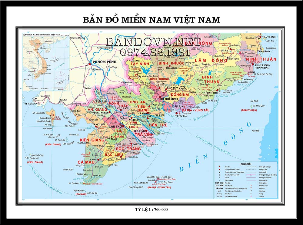 Bản đồ miền Nam