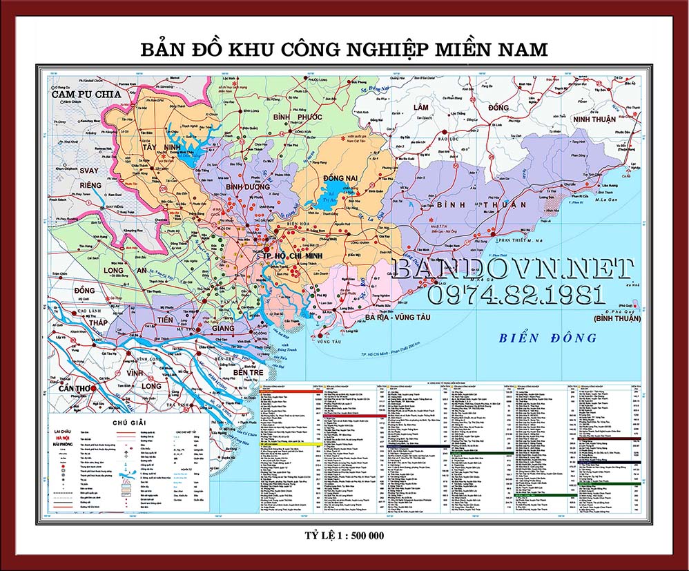 Bản đồ KCN miền Nam-MN2
